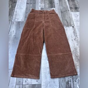 Everlane The Corduroy Gardener Wide-Leg Pant 2 Brown Barrel High Rise Stretch